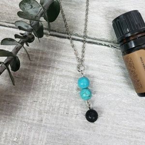 Lava Stone Essential Oil Diffuser Pendant Necklace